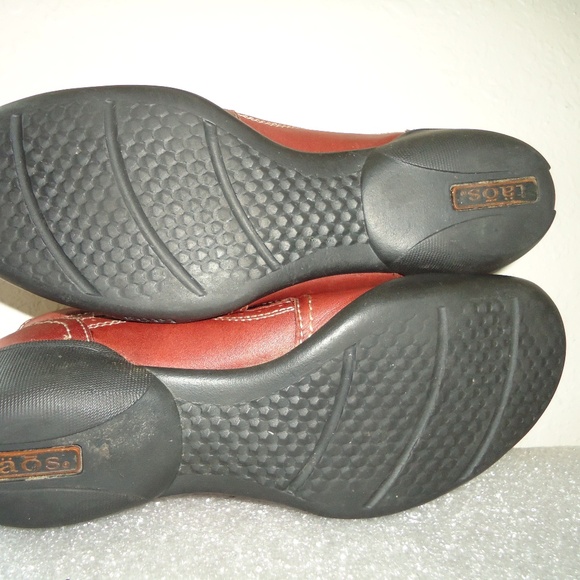 Taos Shoes Women's Double Take Loafers Maroon Leather Flats Casual Slip On - Picture 11 of 11